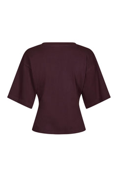Asha Boxy Tee - Bordeaux