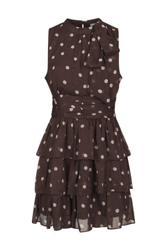May Big Dot Dress - Brown