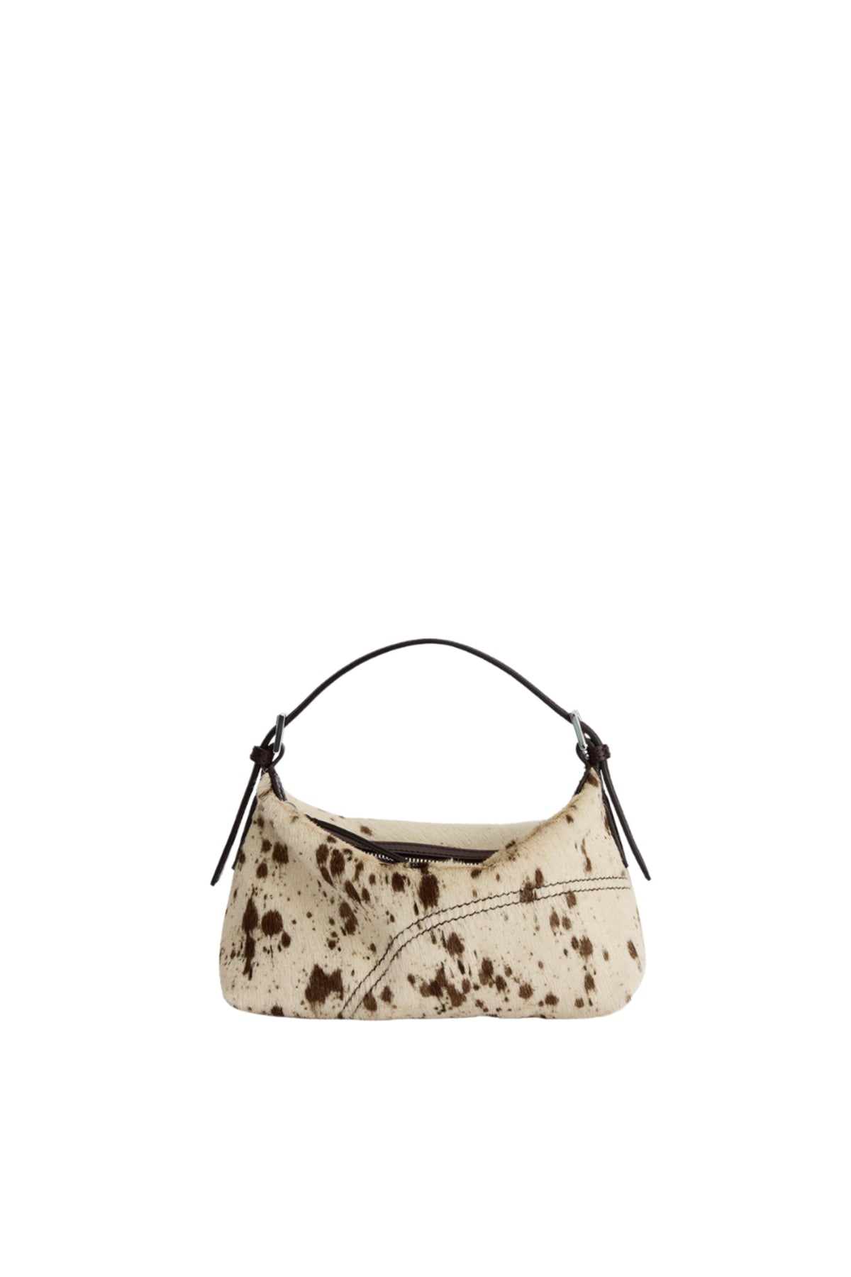 Vadena Printed Mini Cow/Vacchetta - Mandorla/Walnut