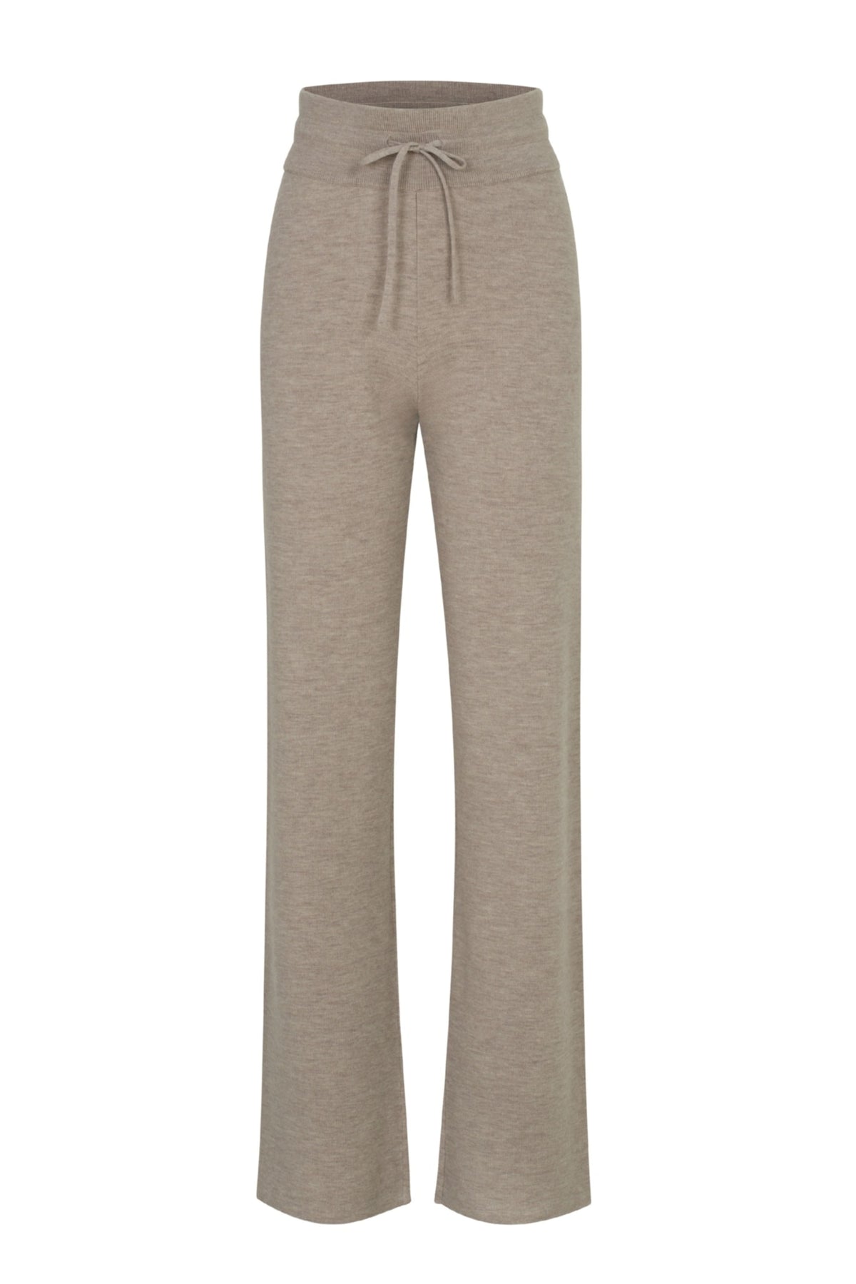 Hemsedal Knitted Flare Pants Woman - Latte