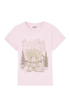 Basic Cotton Jersey Baby Fit Teddy Forest - Chalk Pink