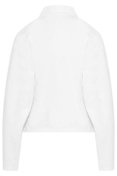 Heavy Stretch Jersey Draped Polo - Bright White