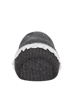 Compact Wool Lace Beanie - Phantom