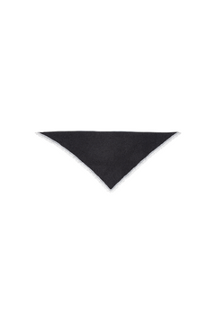 Wool Lace Triangular Scarf - Phantom