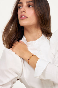 Thin Icon Enamel Bracelet - Tory Gold / Burgundy