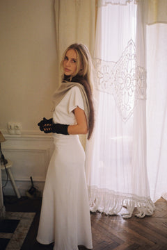 Adelie Crepe Dress - Ivory
