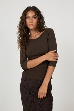 Capucine Knit Top - Khaki Green