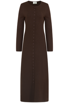 Clementine Cardigan Dress - Dark Brown