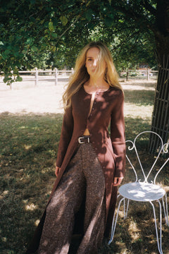 Clementine Cardigan Dress - Dark Brown
