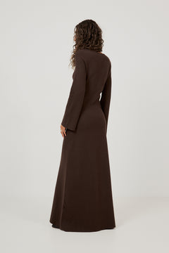 Clementine Cardigan Dress - Dark Brown