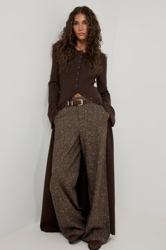 Clementine Cardigan Dress - Dark Brown