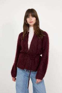 Fredrikke Chunky Cardigan - Oxblood