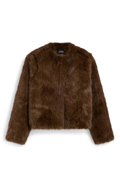 Tora Fake Fur Jacket - Brown