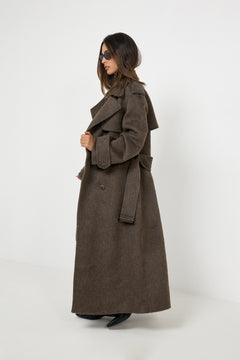 Yua Coat - Dark Brown