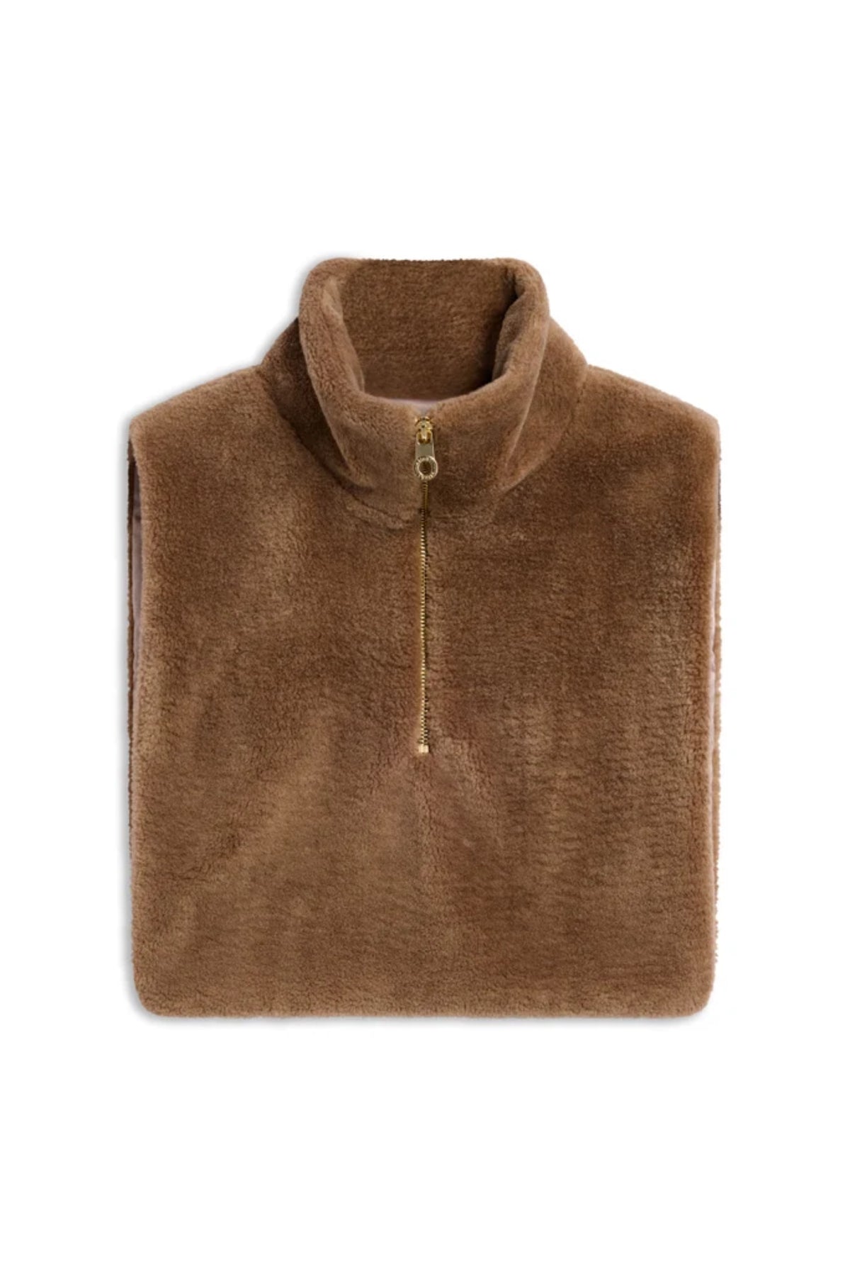 Belle Shearling High Neck - Taupe
