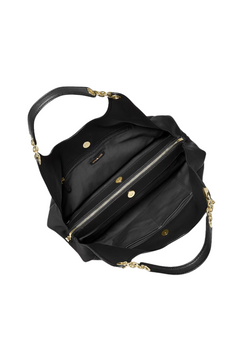 Ellie Large Pebbled Leather Shoulder Bag - Black