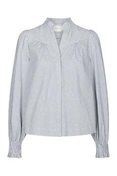 Astrida Stripe Stone Blouse - White