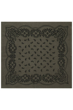 Adelina Paisley Knit Scarf - Army