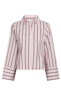 Rosa Wide Stripe Shirt - Light Pink
