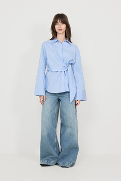 Helisa Stripe Shirt - Light Blue