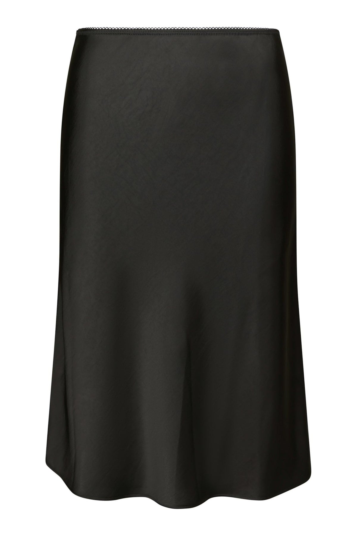 Mindie Heavy Sateen Skirt - Black