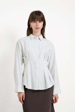 Lytra Double Stripe Shirt - White Stripe