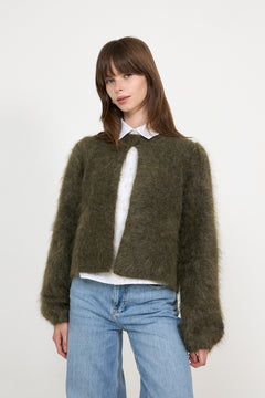 Amelia Chunky Cardigan - Moss Green