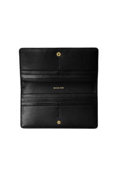 Bryant Large Pebbled Leather Snap-Front Wallet - Black