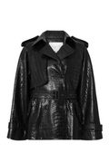 Envelope1976 Majorstuen Trench Short - Svart Croc
