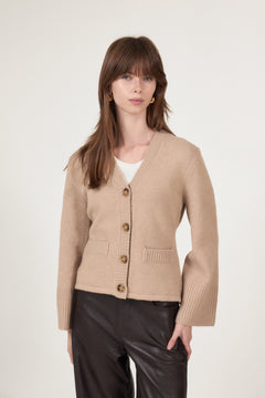 Pixie Knit Cardigan - Warm Grey
