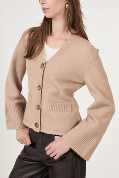 Pixie Knit Cardigan - Warm Grey