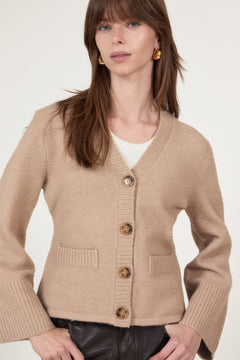 Pixie Knit Cardigan - Warm Grey
