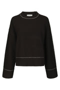 Roeme Knit Stitch Blus - Mörkbrun