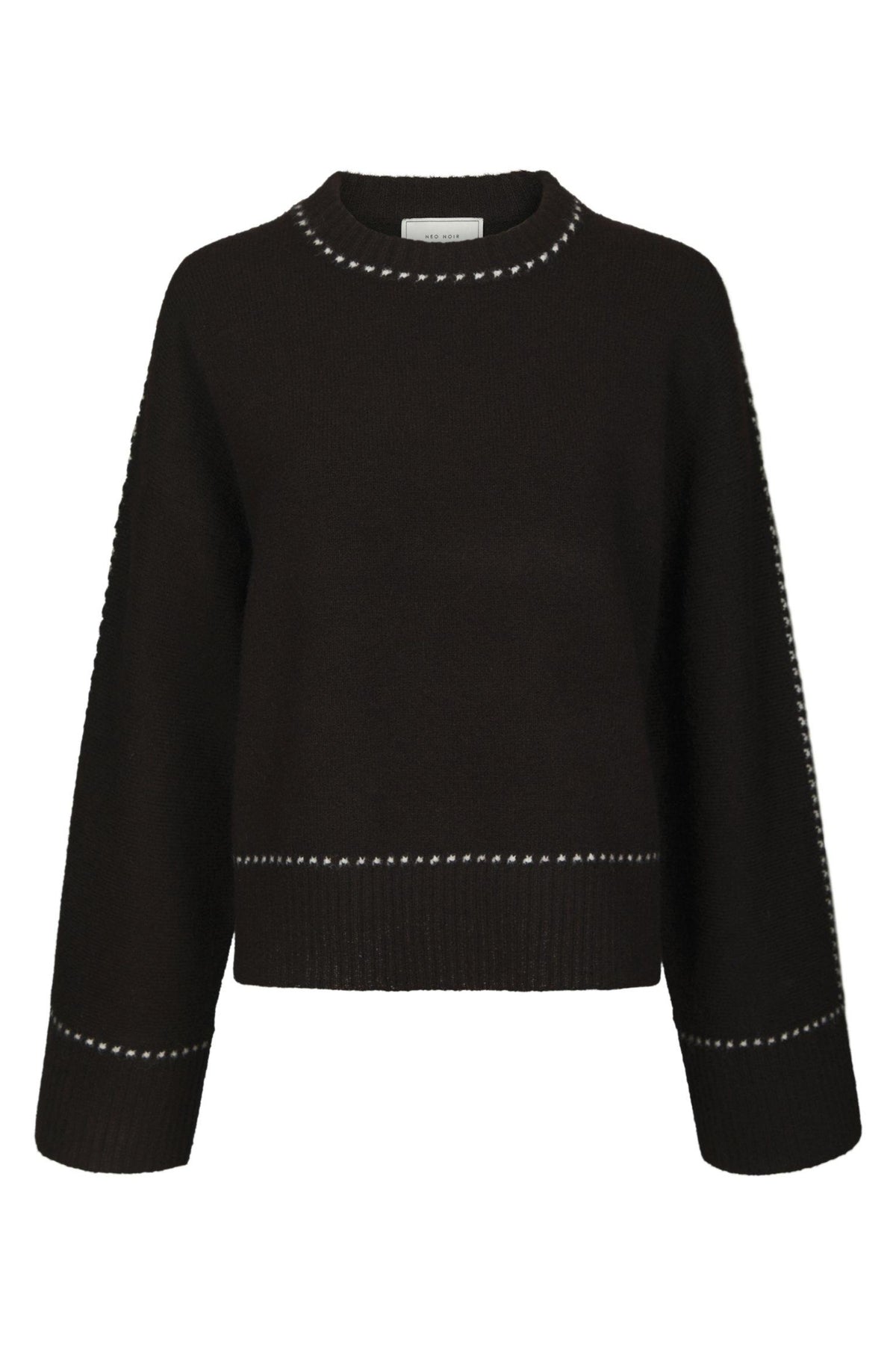 Roeme Knit Stitch Blus - Mörkbrun