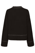 Roeme Knit Stitch Blus - Mörkbrun