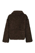 Castor Faux Fur Jacket - Dark Brown