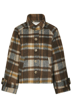 Quinn Check Jacket - Camel