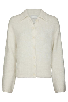 Ramera Fluffy Knit Cardigan - Off White