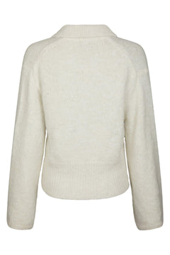 Ramera Fluffy Knit Cardigan - Off White
