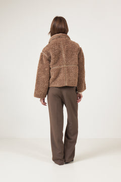 Nida Faux Fur Jacket - Taupe