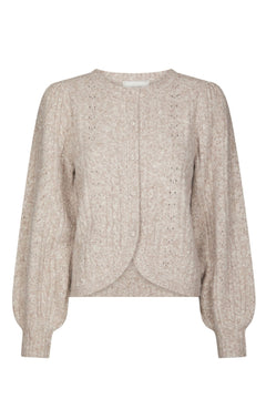 Koteas Cable Knit Cardigan - Beige Melange