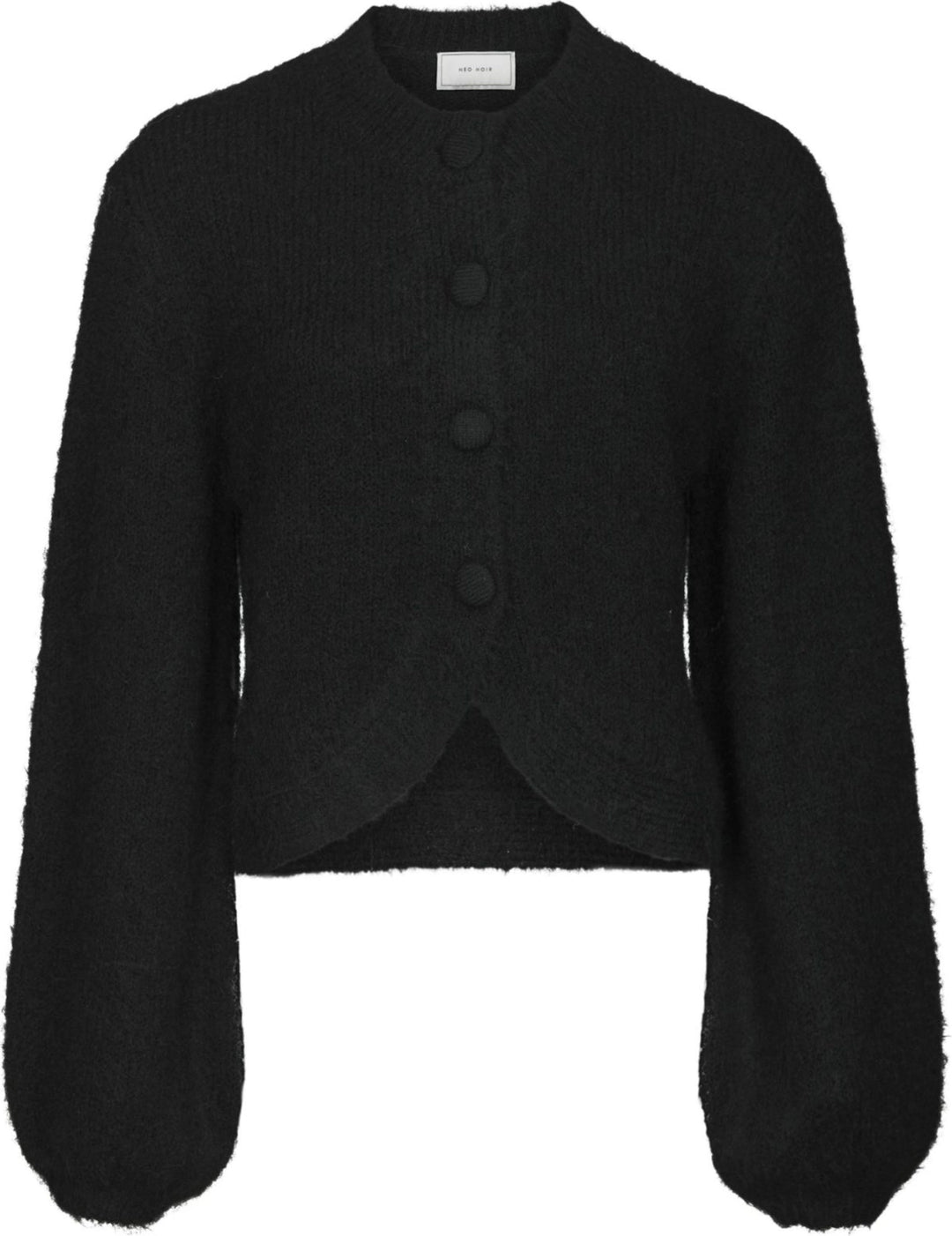Gio Fluffy Knit Cardigan - Black