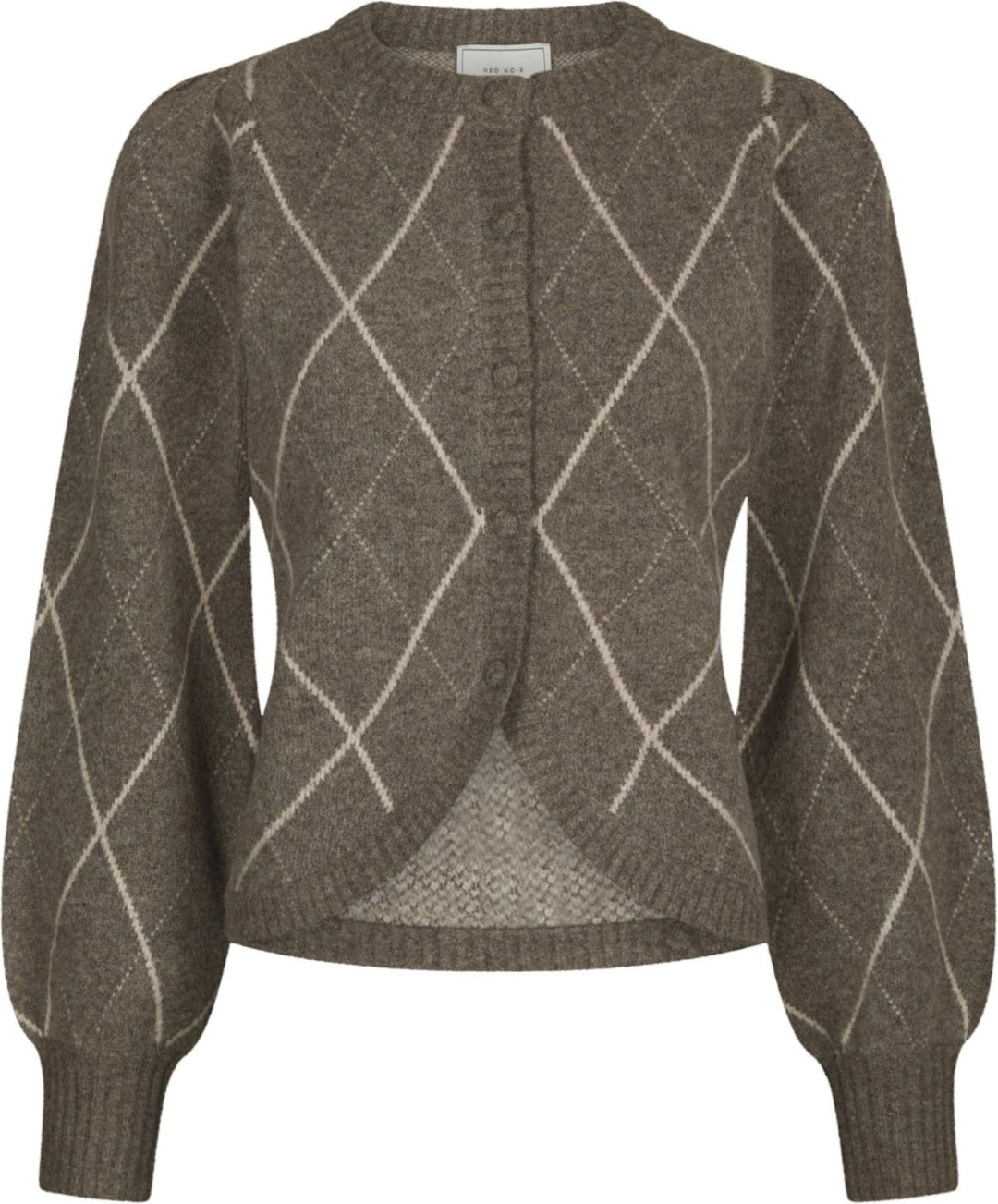 Koteas Check Knit Cardigan - Taupe