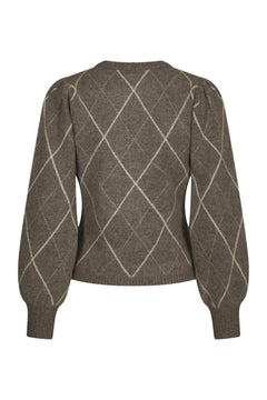 Koteas Check Knit Cardigan - Taupe