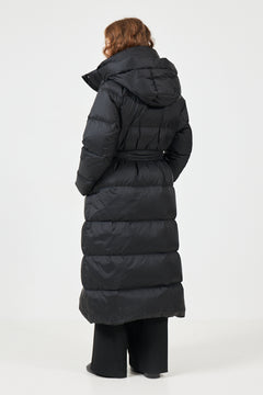 Mina Down Maxi Coat - Black