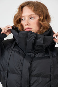 Mina Down Maxi Coat - Black