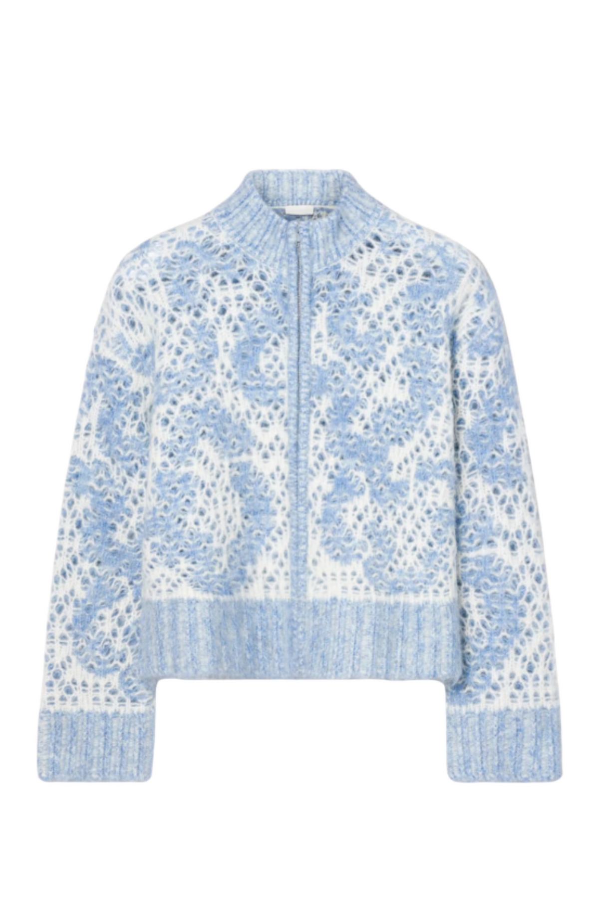 Briana Zip Knit - Light Blue