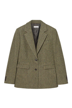 Brook Houndstooth Blazer - Green Houndstooth
