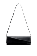 Hex Clutch In Smooth Calf And Lux Suede - Black