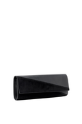 Hex Clutch In Smooth Calf And Lux Suede - Black
